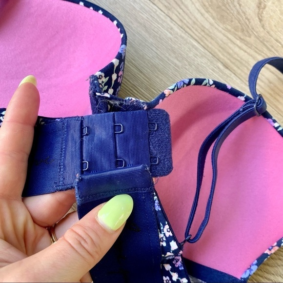 PINK by VS Wear Everywhere Push-up Blue & Pink Floral Bra - Picture 8 of 8